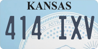 KS license plate 414IXV