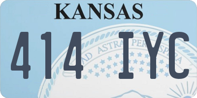 KS license plate 414IYC