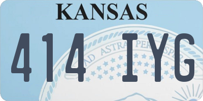 KS license plate 414IYG