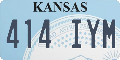 KS license plate 414IYM
