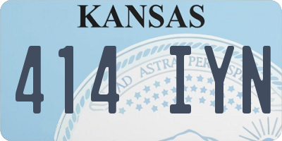 KS license plate 414IYN