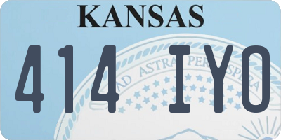 KS license plate 414IYO
