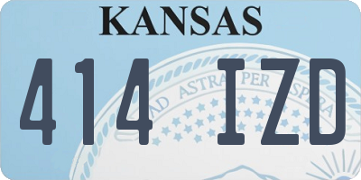 KS license plate 414IZD