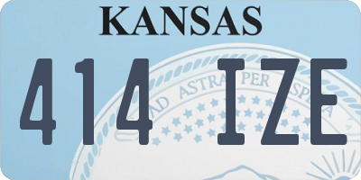 KS license plate 414IZE