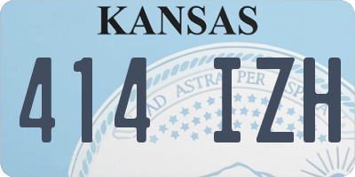 KS license plate 414IZH