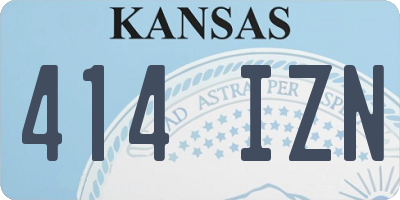 KS license plate 414IZN