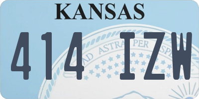 KS license plate 414IZW