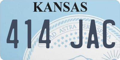 KS license plate 414JAC