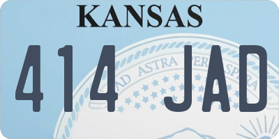 KS license plate 414JAD
