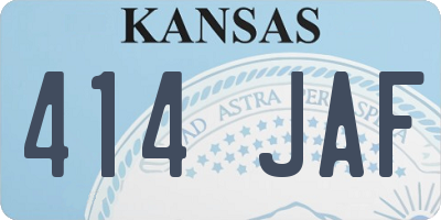 KS license plate 414JAF