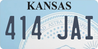 KS license plate 414JAI