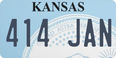 KS license plate 414JAN