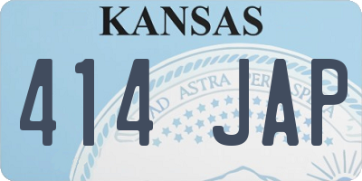 KS license plate 414JAP
