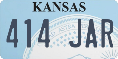 KS license plate 414JAR
