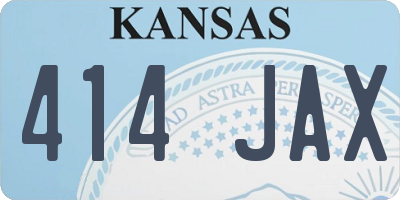 KS license plate 414JAX