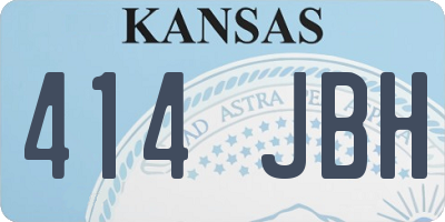 KS license plate 414JBH