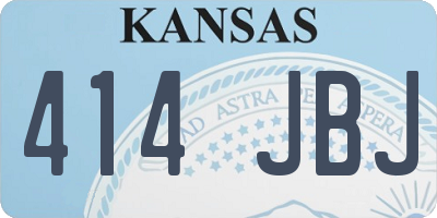 KS license plate 414JBJ