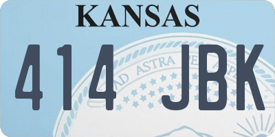 KS license plate 414JBK