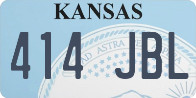 KS license plate 414JBL