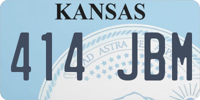KS license plate 414JBM