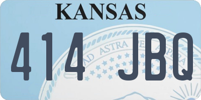 KS license plate 414JBQ