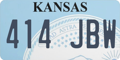 KS license plate 414JBW