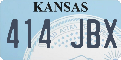KS license plate 414JBX