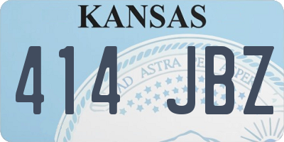 KS license plate 414JBZ