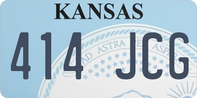 KS license plate 414JCG