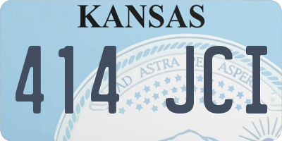 KS license plate 414JCI