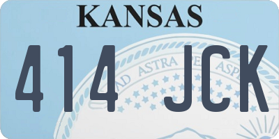 KS license plate 414JCK