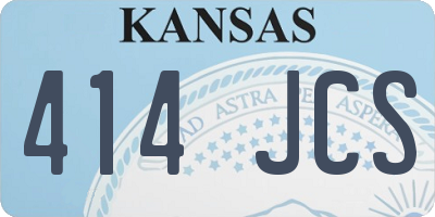KS license plate 414JCS
