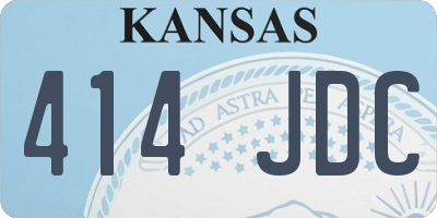 KS license plate 414JDC