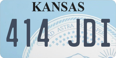 KS license plate 414JDI