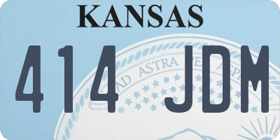 KS license plate 414JDM