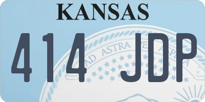 KS license plate 414JDP