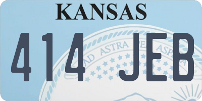 KS license plate 414JEB