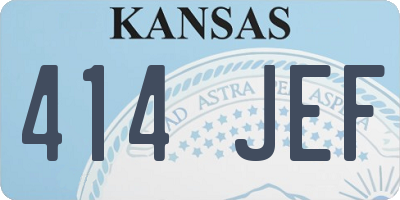 KS license plate 414JEF