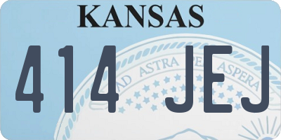KS license plate 414JEJ