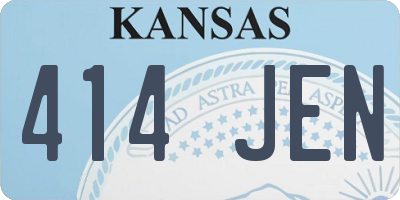 KS license plate 414JEN