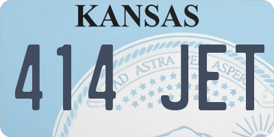 KS license plate 414JET