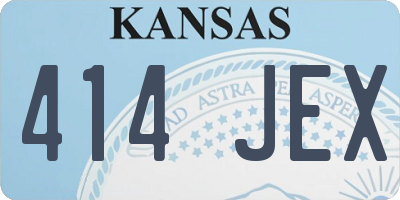 KS license plate 414JEX