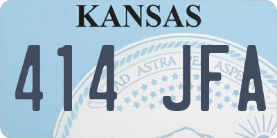 KS license plate 414JFA