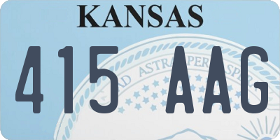 KS license plate 415AAG