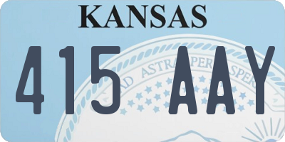 KS license plate 415AAY