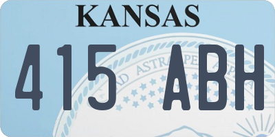 KS license plate 415ABH