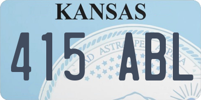 KS license plate 415ABL