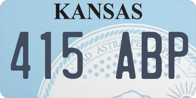 KS license plate 415ABP