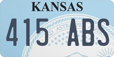 KS license plate 415ABS