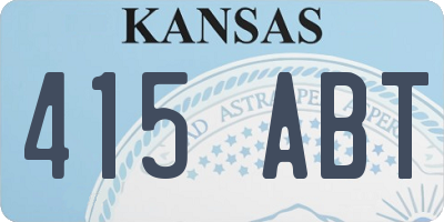 KS license plate 415ABT